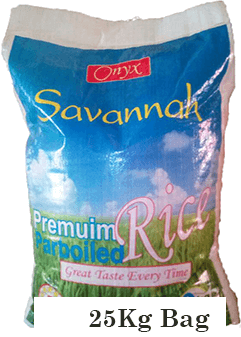 25kg Onyx Savannah Premium Parboiled Rice